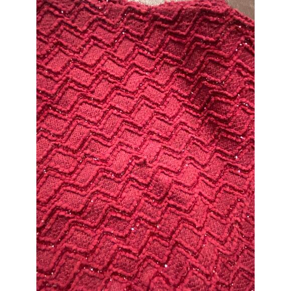 Bonnie Jean Girls 6X Burgundy Sparkle Textured Fit & Flare Holiday Party Dress - Picture 6 of 6